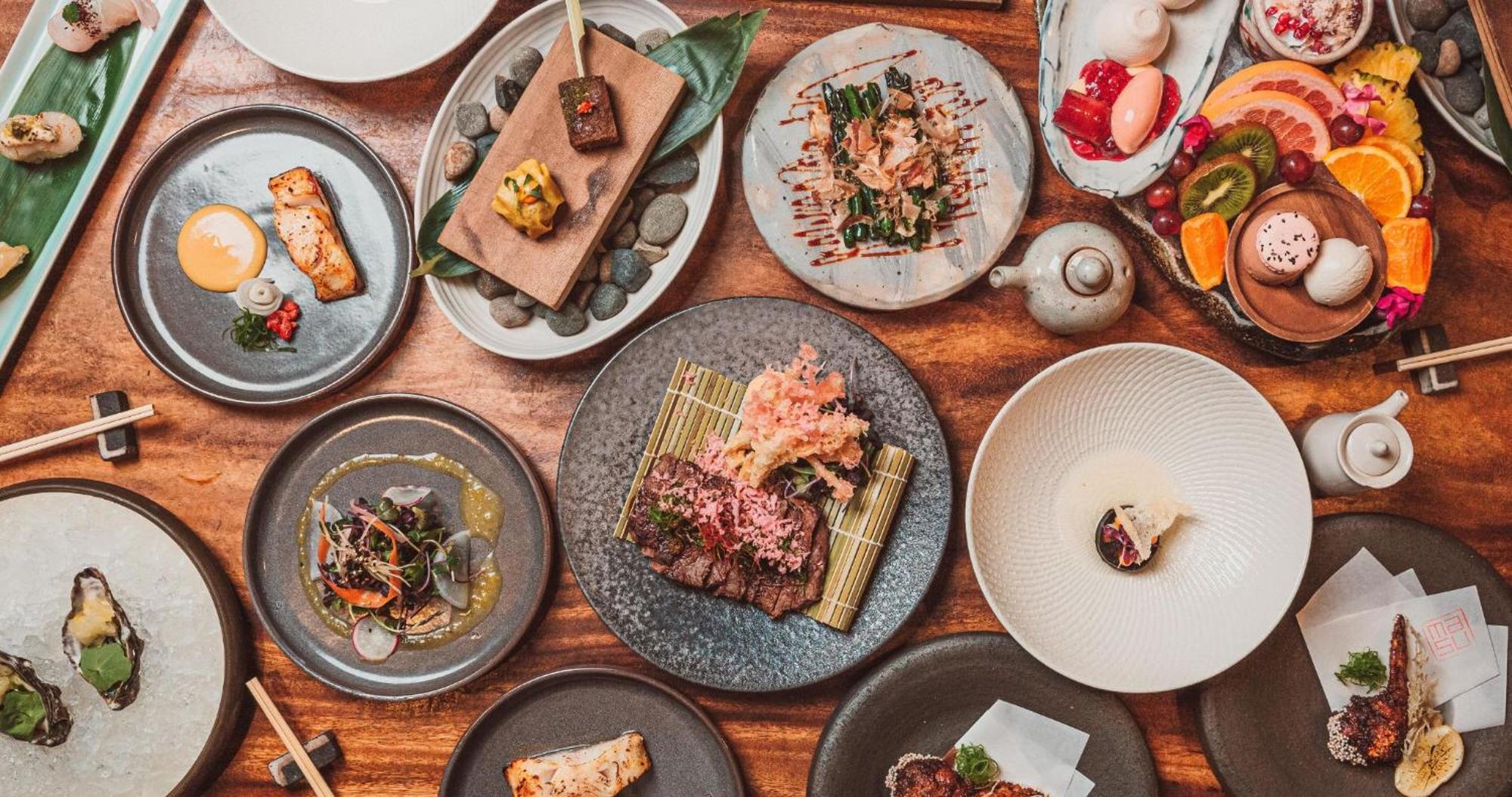 Horizon By Skycity 오클랜드 외부 사진 A selection of dishes at the restaurant